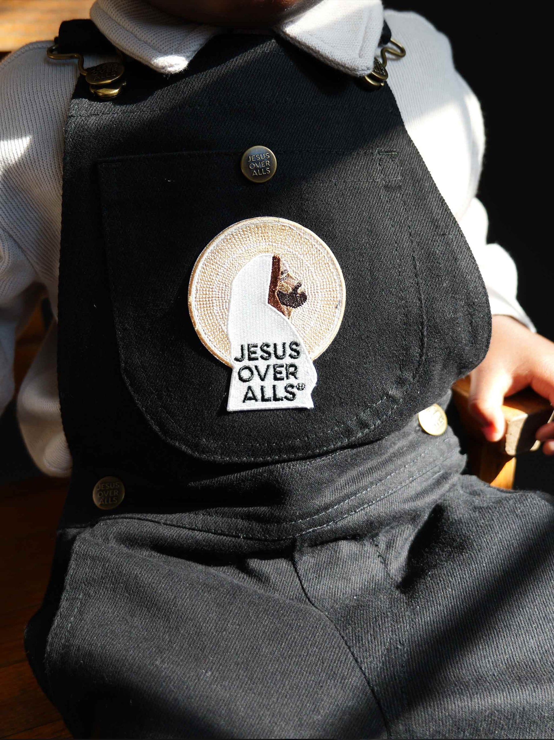 "The Mini Logos" Kid's Black Overall