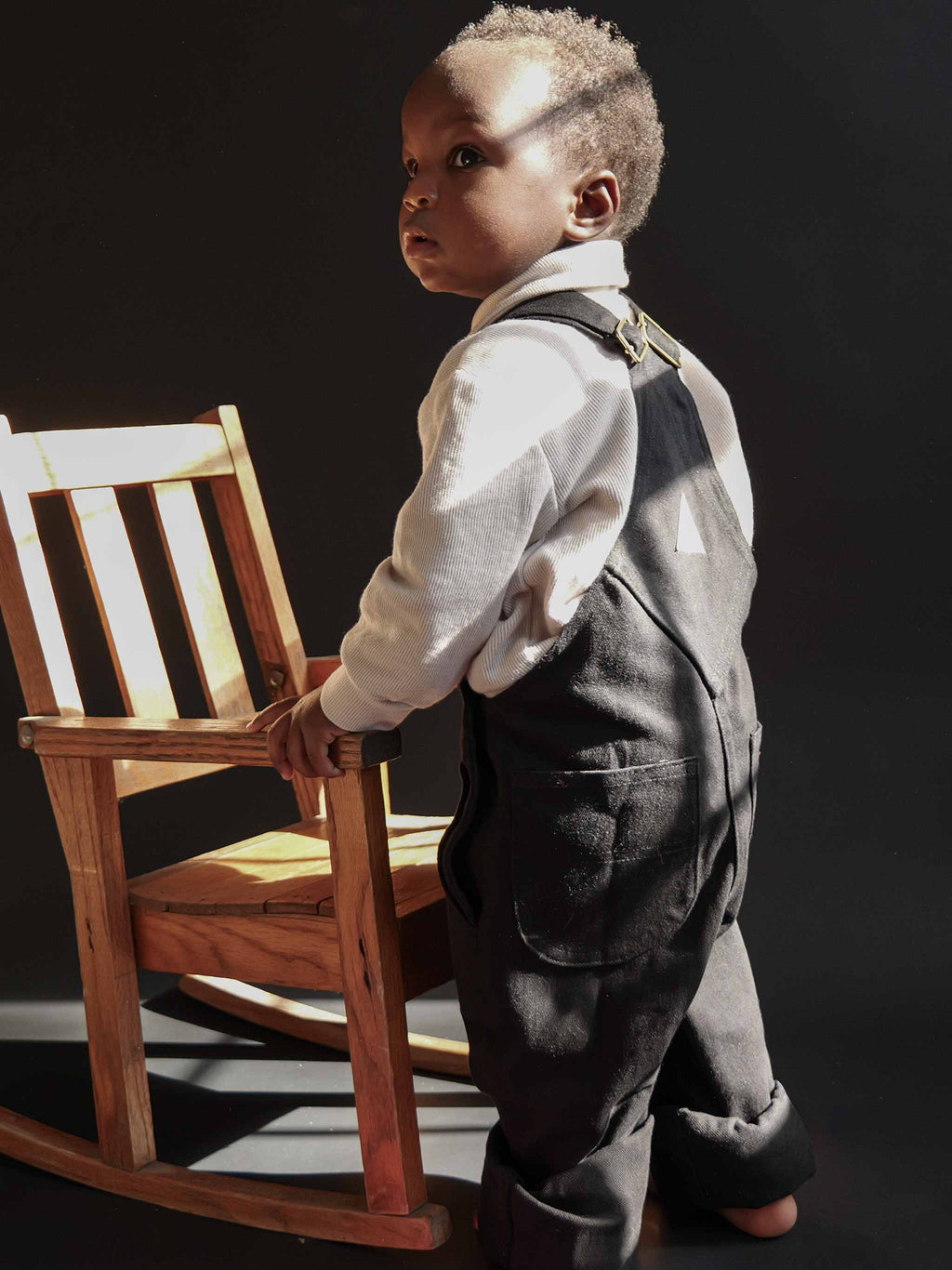 "The Mini Logos" Kid's Black Overall