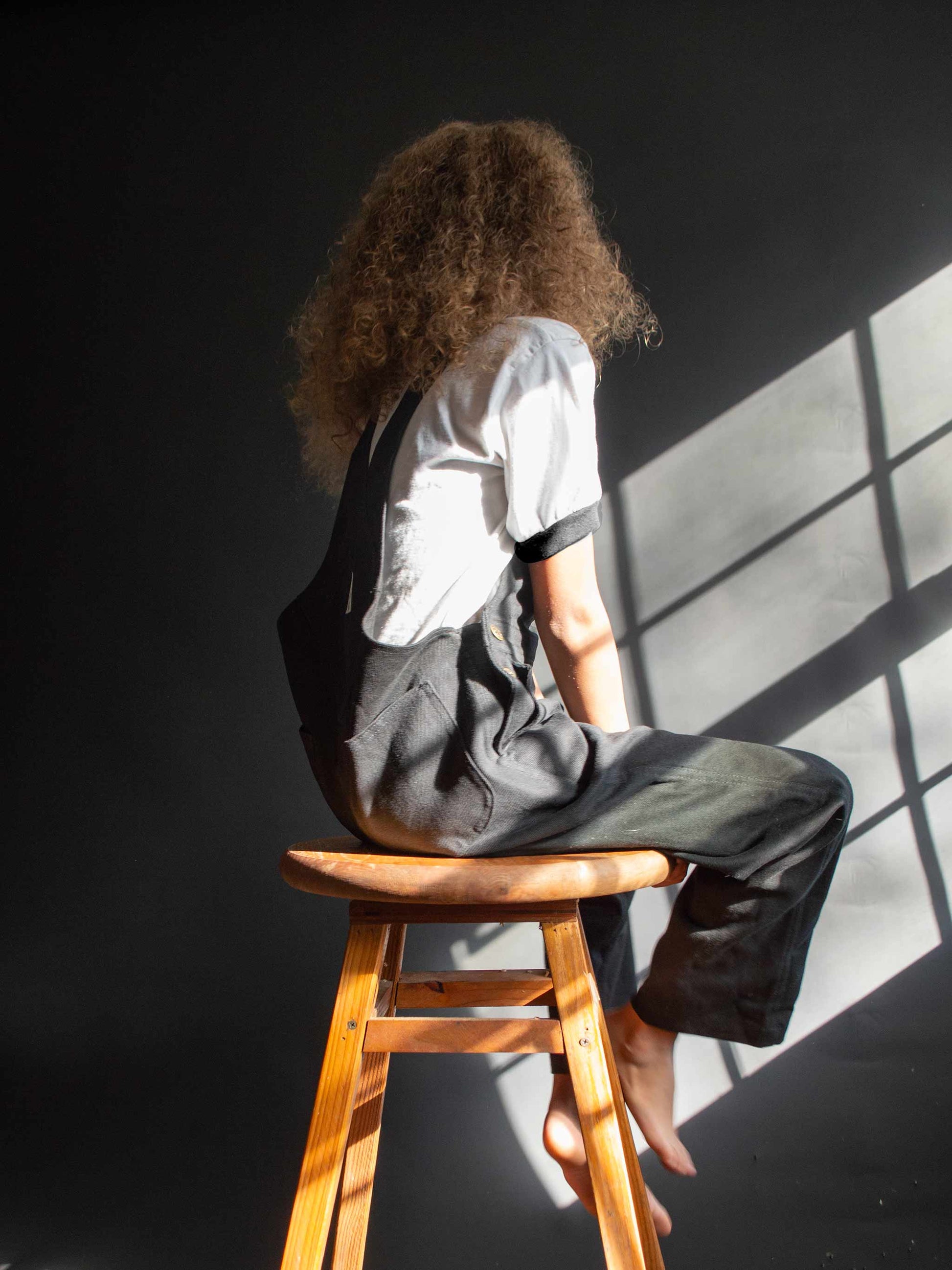 "The Mini Logos" Kid's Black Overall