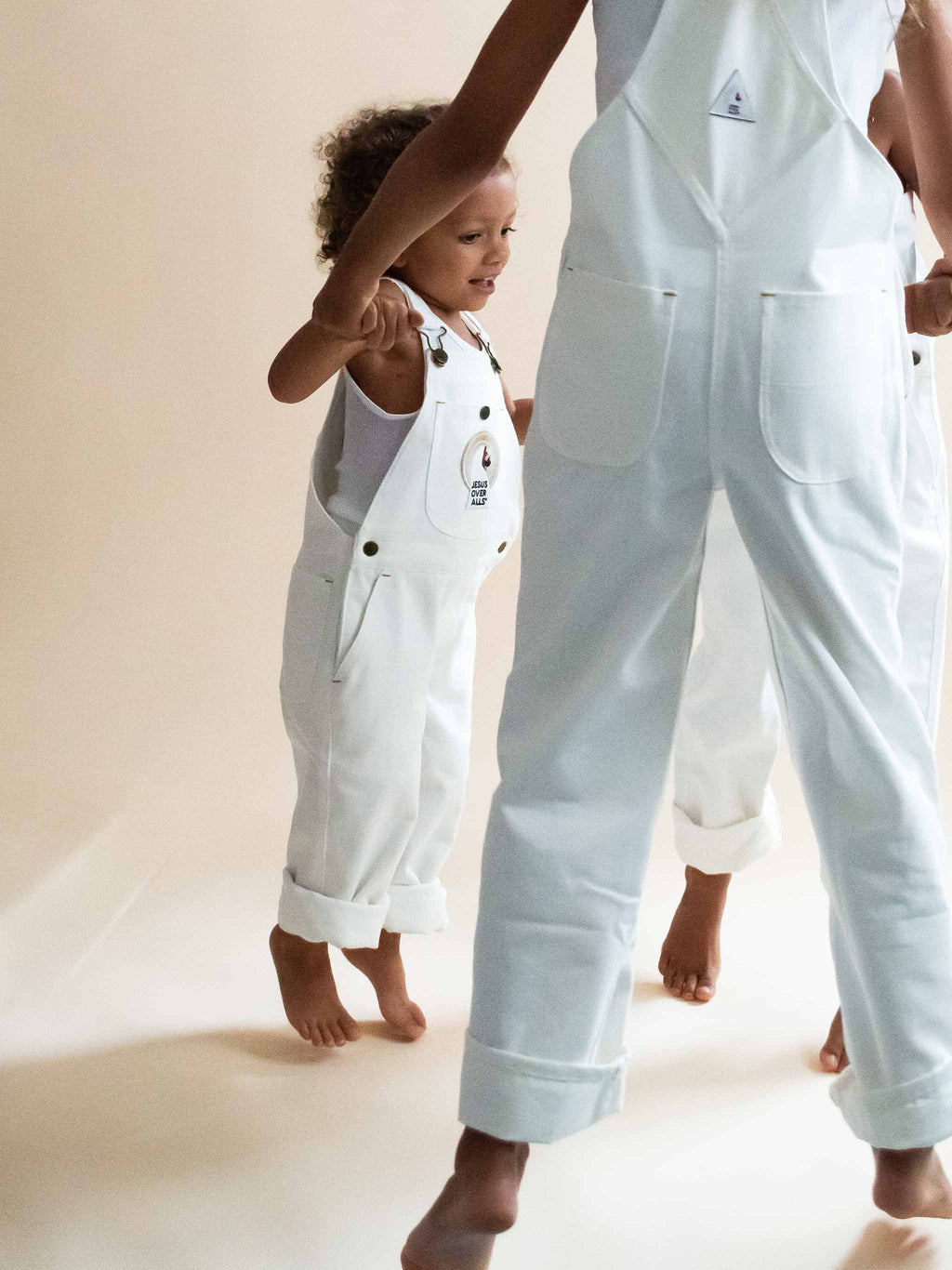 "The Mini Logos" Kid's White Overall