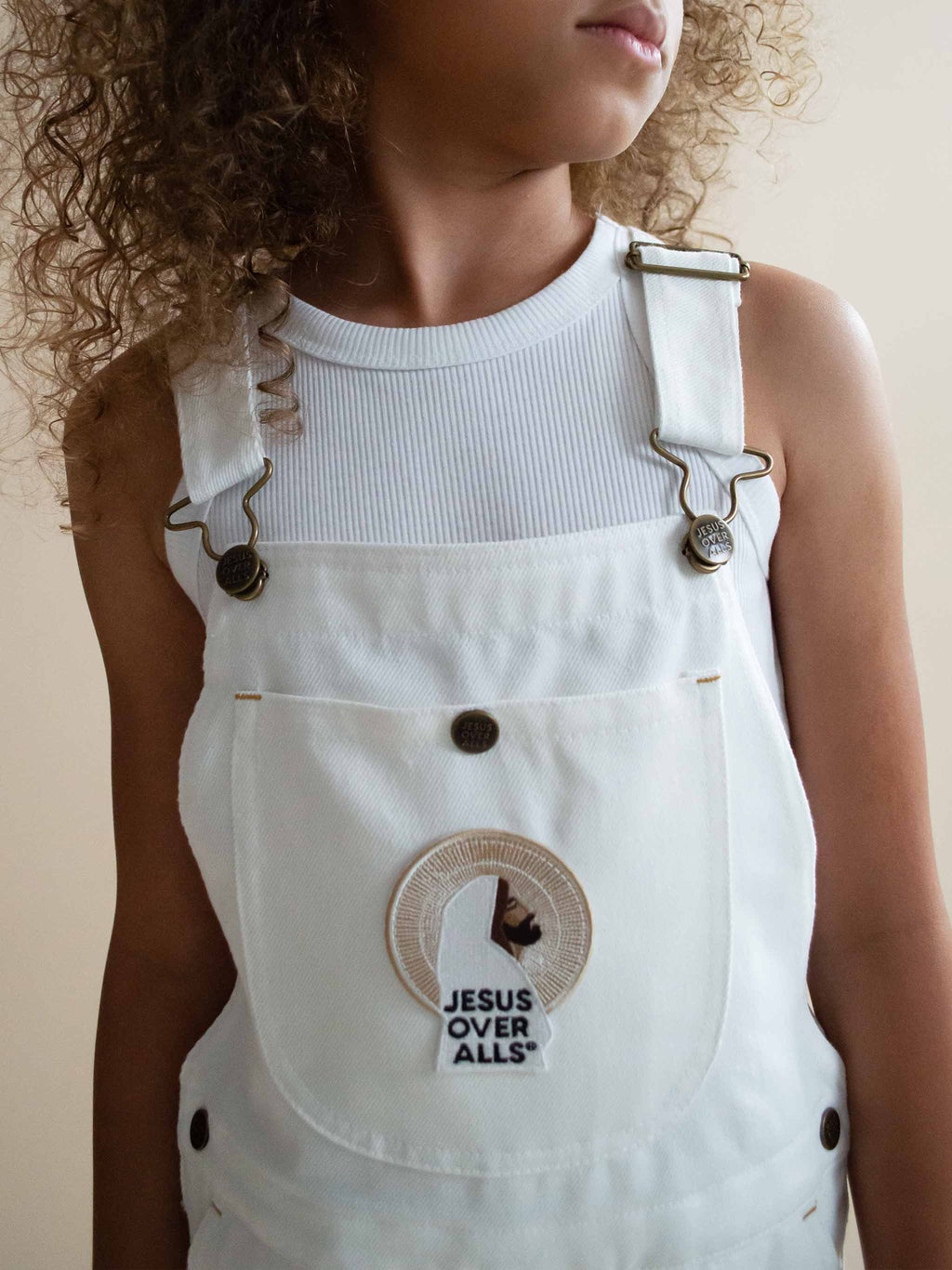 "The Mini Logos" Kid's White Overall