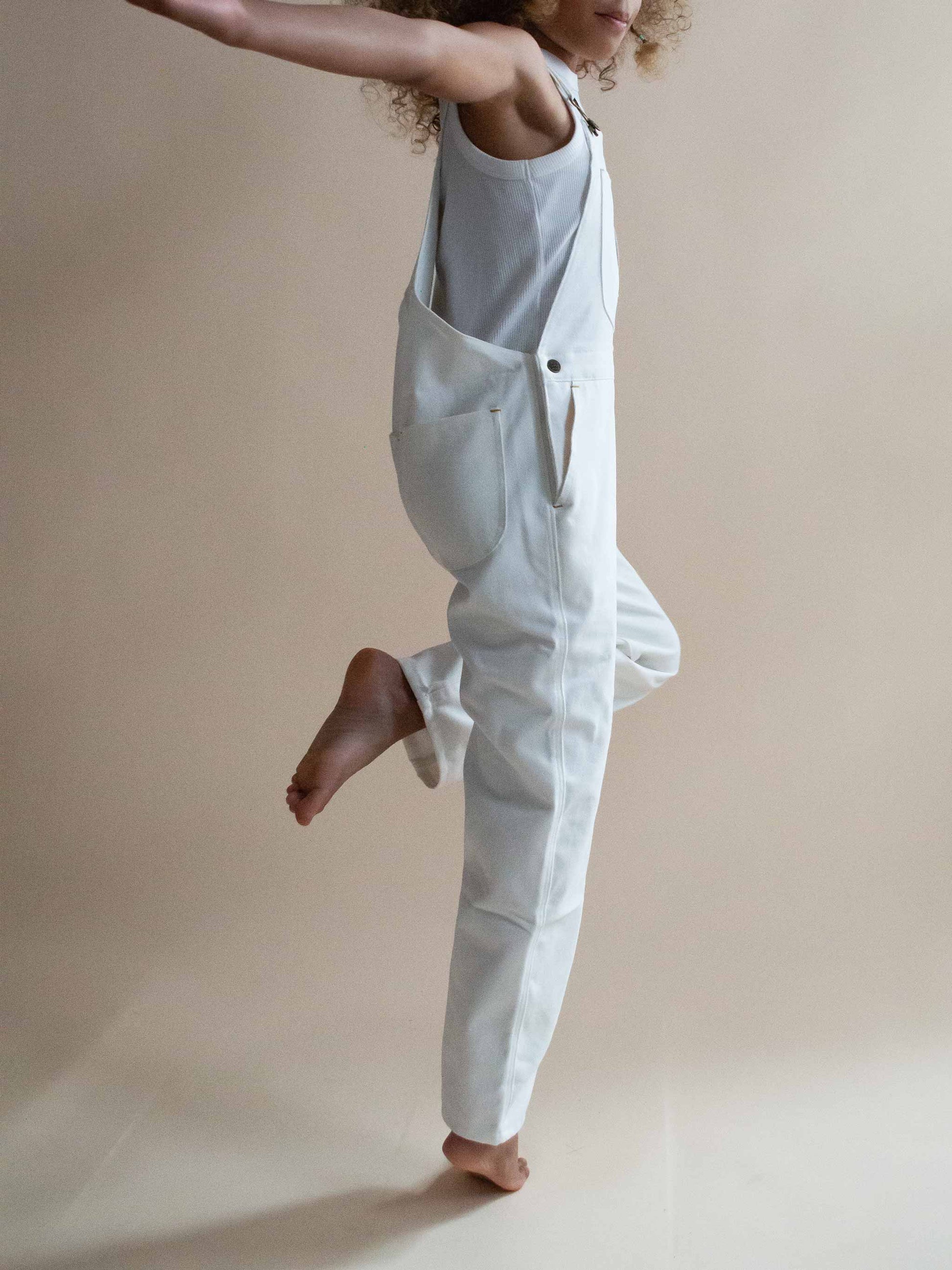 "The Mini Logos" Kid's White Overall