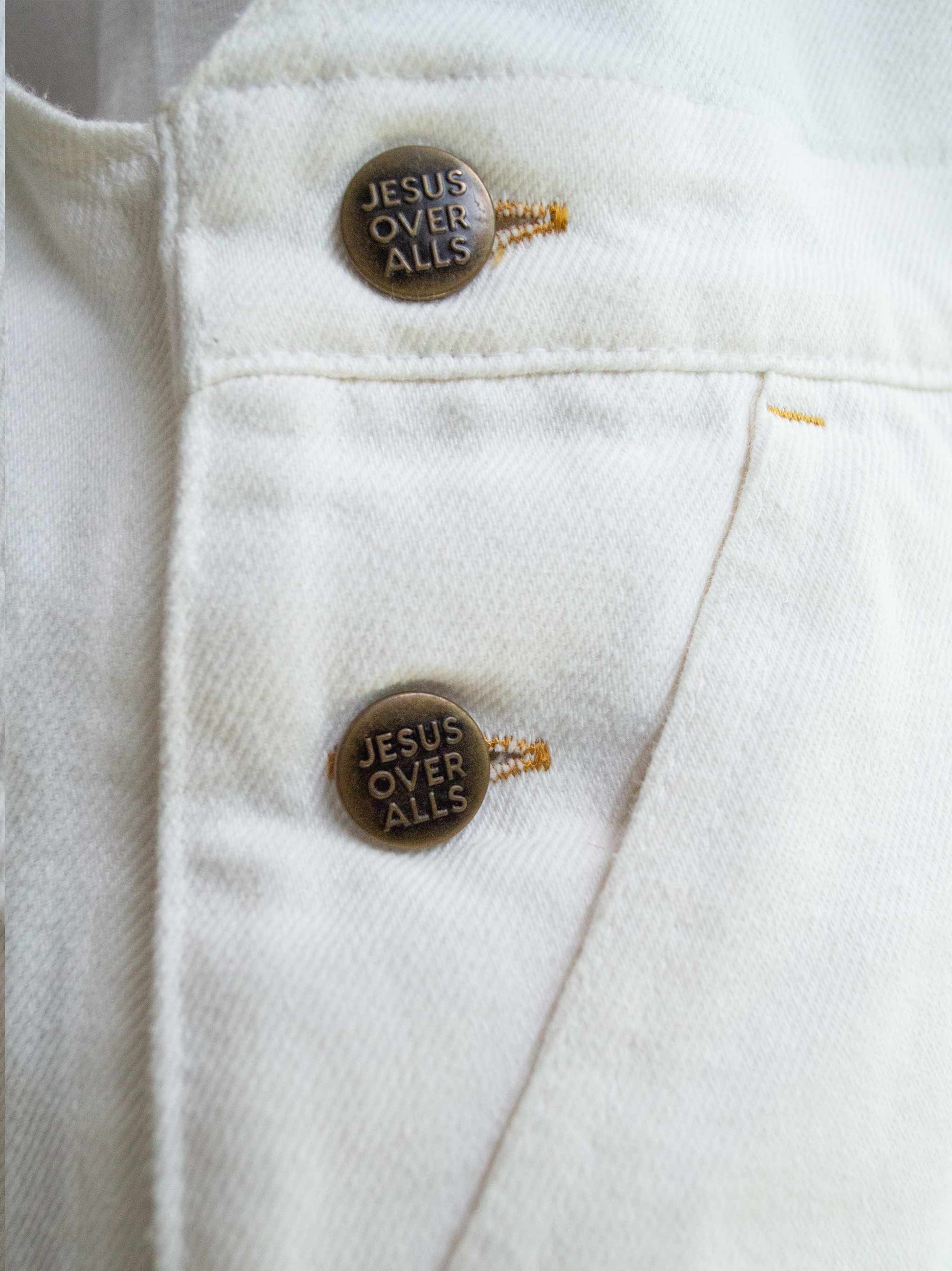 "The Logos" Men's  White Overall