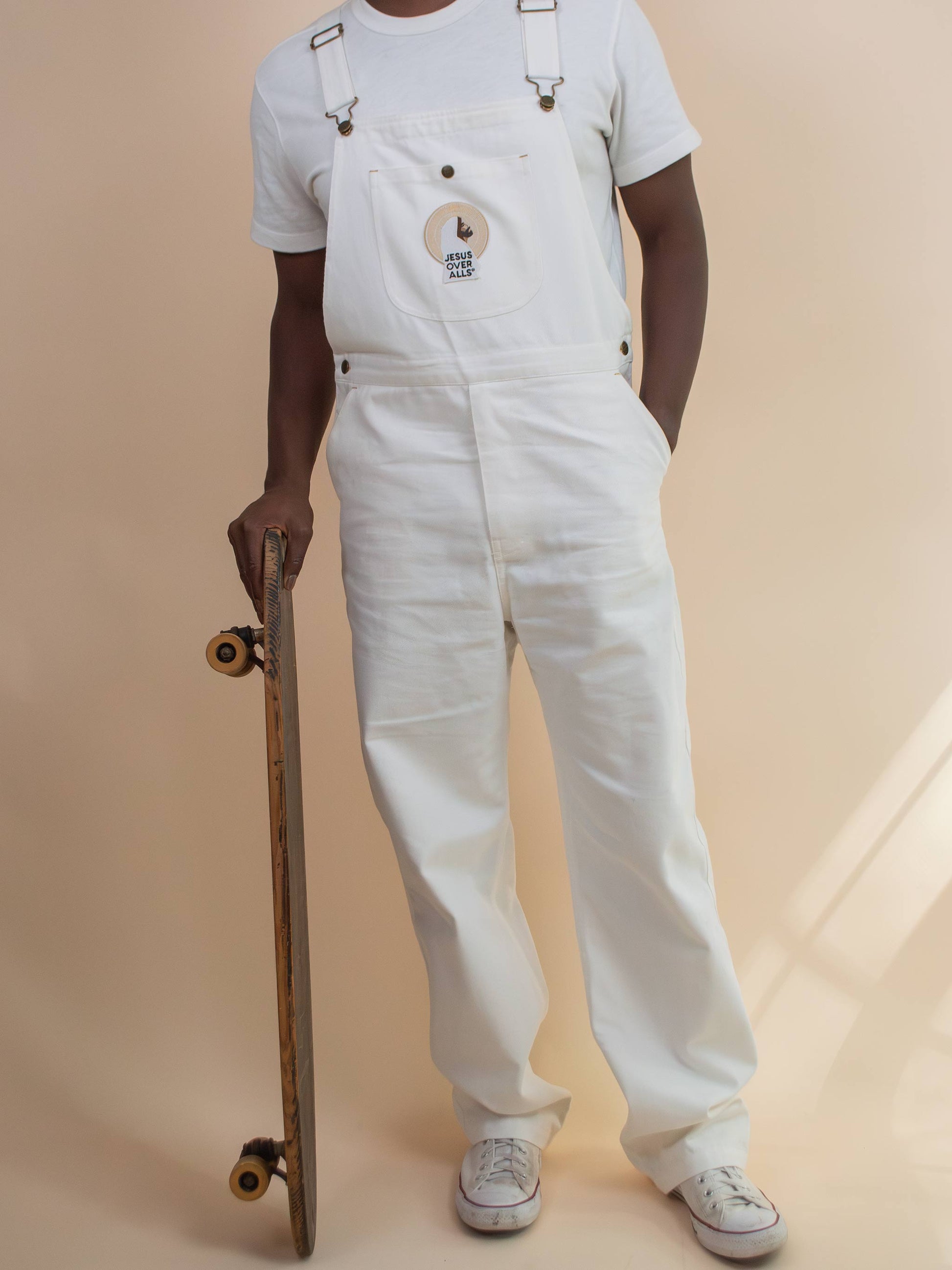 "The Logos" Men's  White Overall