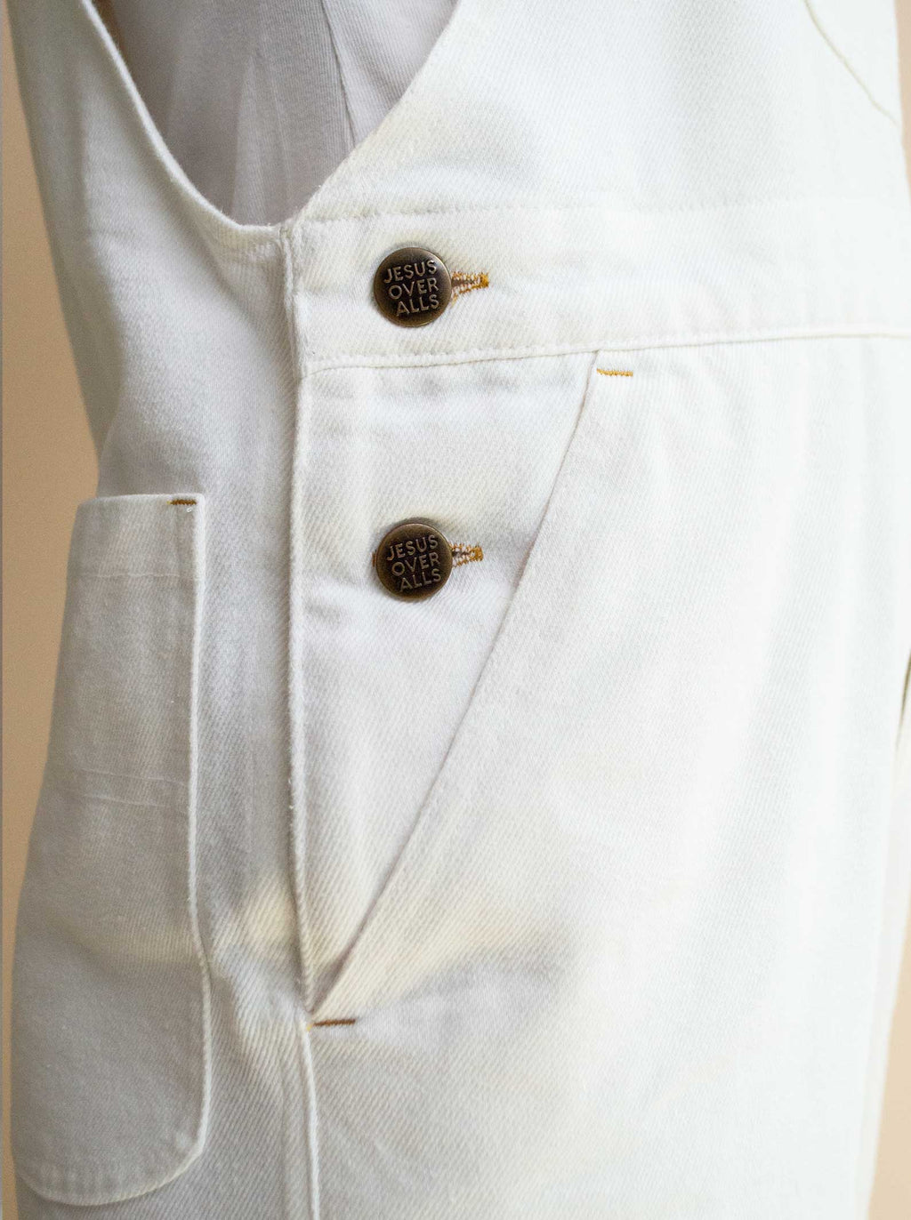 "The Logos" Women's White Overalls