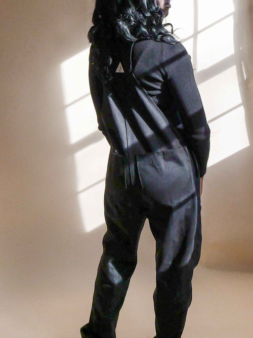 "The Logos" Women's Black Overalls